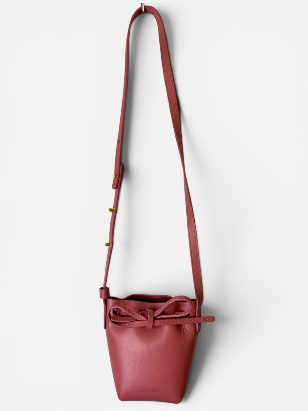 Mansur Gavriel Red Leather Mini Bucket Crossbody